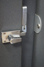 Burstcatch cubicle toilet safety catch - saves time and money in repairs